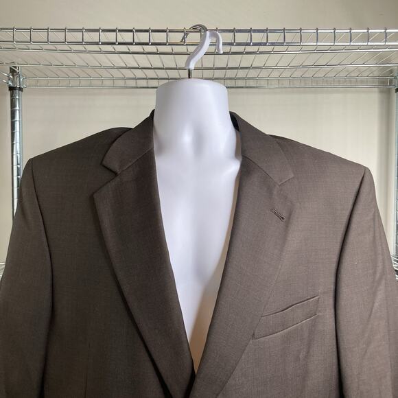 Jos. A Bank Men's Brown Single Breasted Wool‎ Blazer Size 44 Career Old Money - Picture 9 of 14